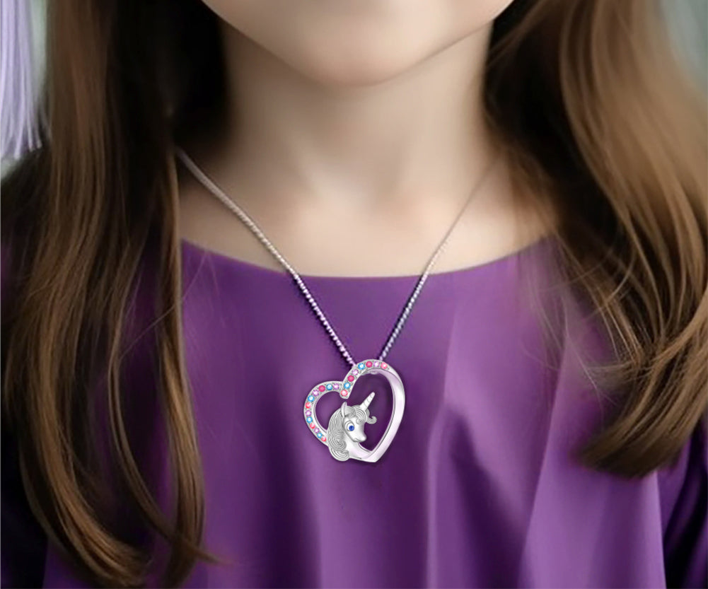 Graduation Gifts for Kindergarten Preschool Prek Pre-k, Unicorn Colorful Crystal Necklace Graduates Cap Box Congratulations for Little Girls Kids School Congrats Gifts